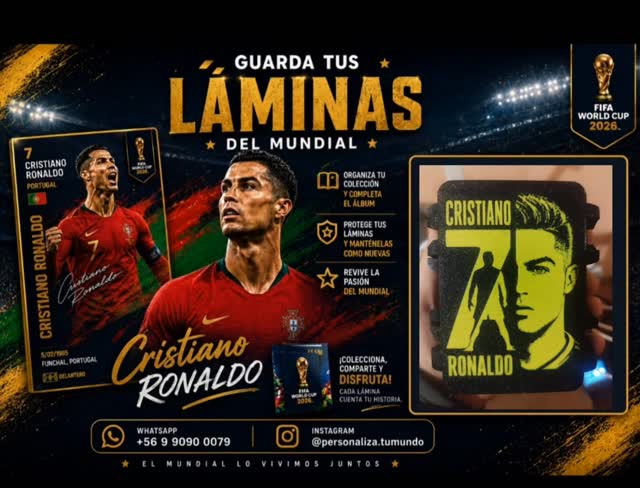 Guarda láminas negro y amarillo con diseño futbolero