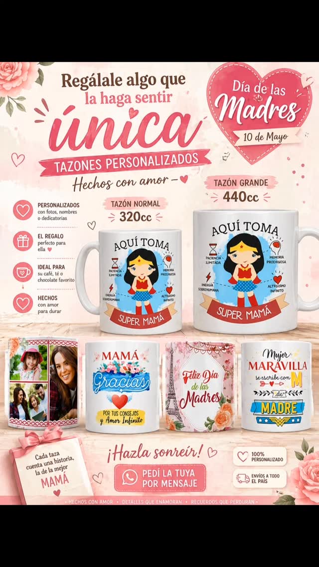 Tazones blancos personalizados con nombres, fotografías y dedicatorias